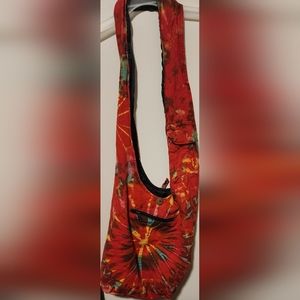 NWT Earth Divas Crossbody Bag Fair Trade Made Nepal Rainbow Tie Dye